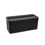 Cable Management Box | Cord Organizer for Power Strips, Surge Protectors, Extension Boards, and Routers | Child-Safe TV Cord Box for Home, Office, and Desktop Use | Black - Image 2
