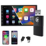 Carlizem Cortex A9 Processor 2025 Wireless Carplay & Android Auto Adapter 2-in-1 | Quick Connection & Auto Reconnect Lag Free | Bluetooth 5.3 & 5.8Ghz WiFi| Easy to Use & Setup iOS & Android - Image 2