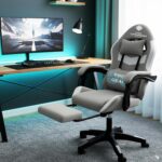 Casa Copenhagen Designed in Denmark, High-Back Fabric Gaming Ergonomic Chair with Advanced Mechanism & Electric Back Massager, Luxurious Memory Foam Seating & Multi Function Arm-Rest - Grey & Grey - Image 2