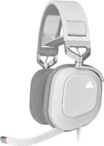 Corsair HS80 RGB USB Premium Gaming Headset with Dolby Audio 7.1 Surround Sound (Broadcast-Grade Omni-Directional Microphone, Memory Foam Earpads, High-Fidelity Sound, Durable Construction) White - Image 2