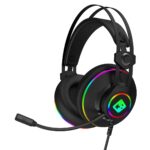 Cosmic Byte Proteus Headset Dual Input USB and 3.5mm, 7.1 Surround Sound, RGB LED, ENC Microphone, Memory Foam Earcushions, Windows Software (Black) - Image 2