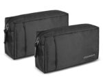 Cranique Polyester Travel Organizer Gadget Case | Electronic Accessories Storage Pouch for Power Adapters, Power Bank, Cables, Dongle, Pen Drives, Laptop Charger Pouch Pack of 2 (QP1-BLACK-2Q) - Image 2