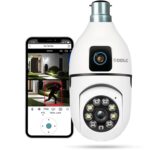 DDLC Wi-Fi Wireless Bulb Shape Outdoor Indoor 360° Smart Home Security CCTV Camera 24x7 Continuous Recording with Motion Sensor, Auto Tracking Two Way Audio, (Dual Lens Light Bulb) - Image 2