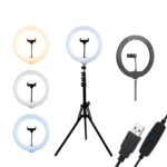 DIGITEK® (DRL-14C) 14 Inch LED Ring Light with 5ft Stand & Smartphone Mount - USB Powered, Color Switch Mode, Brightness Control, Dual Temperature - for Photo & Video Shoots, Makeup, Vlogging! - Image 2