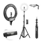 DIGITEK® (DRL-18H C) 18 Inch LED Ring Light with 158cm Stand - AC/DC Power, Color Temperature Control, Lighting Intensity Control - Photography, Video, Makeup, and Live Streaming - USB Powered - Image 2