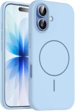 DIZORO Magnetic for iPhone 17 Case, Compatible with MagSafe, Integrated Silicone Camera Control Cover, Thicken Shockproof Drop Protection Phone Case for 17,Mist Blue - Image 2