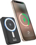 DR VAKU® 10000mAh Magnetic Wireless Power Bank for iPhone 17/16/15/14/13 Series iWatch & Airpods 15w Magsafe & 22.5w PD Type C Fast Charging (Input & Output) Lithium Polymer Battery- Grey - Image 2