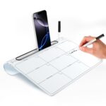 Daily Slate | White Acrylic Writing Board for Desk | Dry Erase| with Phone & Marker Holder | Ideal for Home & Office |Includes Markers & Cleaning Cloth | Weekly Planner | Large - Image 2
