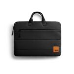 DailyObjects Stria Pro Laptop Bag with Handle| Recycled Durable Polyester | Compatible with Laptop/MacBook Air/Pro Upto 15 Inch| Water Resistant|Padded Compartment with Zip Closure -Black - Image 2