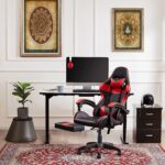 Decor Computer Gaming Racing and Reclining Edition GT-700 Ergonomic Gaming Chair E-Sports Chair with Foot Rest(Black+Red) - Image 2
