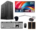 Desktop Computer Set with i7-3770 3.40GHz, 21.5-inch FHD 100Hz Monitor, 16GB RAM, 256GB SSD, Windows 10, Keyboard, Mouse, Wi-Fi Dongle, Speakers - Image 2