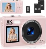 Digital Camera for Kids, 1080P FHD Kids Camera with 32GB SD Card, 44MP Point and Shoot Digital Camera with 16X Zoom, Compact Small Vintage Camera Gifts (aicam26) - Image 2
