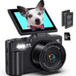 Digital Cameras for photography 5k - 72MP Vlogging Camera for youtube WiFi - UHD Autofocus vlog 3" 180° Flip Screen with 18X Zoom - Travel youtube Camera Compact with 32GB SD Card, 2 Batteries - Image 2