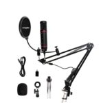 Digitek DM-501 USB Podcast & Gaming Condenser Microphone Kit with Arm & Pop Filter, High Sensitivity, Noise Cancellation, Vol Adjustment & Mute, Use with PS4, PS5,PC & Smartphone for Live Streaming - Image 2