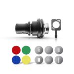 Digitek® (DS 230) Bowens Mount Optical Snoot Kit for Studio Light Flash, Accessories with 6X Gobos & 4X Color Gels (Red/Yellow/Green/Blue), Multifunction Focus Ring, Premium Metal Construction - Image 2