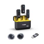 Digitek® DWM 105 2 in 1 Wireless Microphone System with ANC Mode, 6-Hour Working Time, Plug & Play Auto Pairing, Compatible with Android & iOS for Broadcasting & Audio Recording - Image 2