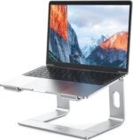 Dimore Laptop Stand for Desk, Aluminium Computer Riser, Ergonomic Notebook Holder, Detachable Metal Laptops Elevator, PC Cooling Mount Support 10 to 17.5 Inches Notebook. (Silver) - Image 2