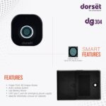 Dorset Smart Fingerprint Drawer & Cabinet Lock | Biometric Furniture Lock | 20 Unique Access | Fits 15–20mm Door Thickness | Home & Office Security | DG 304 – Black - Image 2