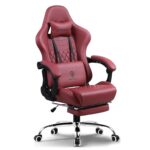 Dowinx Multi-Functional Ergonomic Gaming & Computer Chair – Massage Cushion, Premium PU Leather, Adjustable Neck & Lumbar Pillow for Back Support & Footrest, Home & Office Chair - Image 2