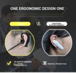 Drumstone TopRated 𝟏𝟓𝐘𝐫 𝐖𝐚𝐫𝐫𝐚𝐧𝐭𝐲 Bluetooth Noise Canceling Earpiece with Mic Wireless Headset for Calls & Music for Android & iOS Devices Earphone | Ideal Gift for Professionals - Image 2