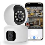 Dual Lens WiFi IP 360° Camera 1920 X 2160 Full HD 4mp AI (Upgraded) CCTV Night Vision Motion Sensor Two-Way Audio Micro SD Card Support Upto 128GB Monitor Nanny Security Indoor White - Image 2