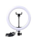 Dyazo 10 Inch LED Ring Light with 3 Level Brightness Dimmable Lighting for Vlogging, You Tube Video, Photo Shoot Live Streaming & Makeup Compatible with All Smart Phones & Cameras - Image 2