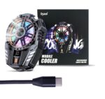 Dyazo Mobile Cooler | Phone Cooling Fan | Gaming cooler pad | For super-fast Refrigeration Chip & Temperature Display Compatible for Android & iPhones | Black - Image 2
