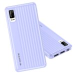 E GATE 102B Powerbank | 10000mAh | 22.5W Fast Charging | QC + PD | Dual Input Port : Type C & Micro USB | Triple Output Port : 2X USB & Type C | LED Indicator| for All iPhone & Android (Lavender) - Image 2