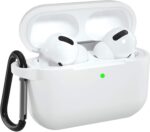EDNITA Airpods Pro 2 Case Compatible with Airpod 2 Pro & Airpods Pro, Earphone Case Cover Keychain | Shock Ressitant Full Protection LED Visible (White) - Image 2