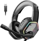 EKSA E1000 USB Gaming Headset, Wired Headphones with Noise Cancelling Microphone, RGB Light, Plug & Play 7.1 Surround Sound, Over Ear Headphones for PC, PS4, PS5 Console, Laptop, Mac - Image 2