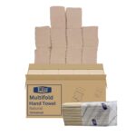ELLA Brown Multi Fold Tissue Paper I Soft Sustainable Absorbent Durable I Perfect For Commercial Office Home Use I 10 Packs Of 130 Sheets I Free Check Duster Cloth - Image 2