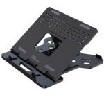 ELV Direct Adjustable Foldable Laptop Stand, Portable Laptop Riser, Laptop Tabletop Stand for Desk Foldable, Ergonomic Computer Notebook Stand Holder for Laptops up to 15.6 Inches - Image 2