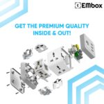 EMBOX Cube Extension Board 5 Meter Cable Type C USB | (2.4 A) (QC 3.0) Universal Sockets 2500W Extension Board with Switches Safety Shutter & Overload Protector - Image 2
