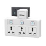 EMBOX Multi Plug Socket with Individual Switch-Cordless Extension Board with 3 Universal Sockets-Multiplug -1500W - Image 2