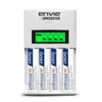 ENVIE® (ECR11AA28004PL) Speedster Rechargeable Batteries Charger for AA & AAA with 4x2800mah Batteries with LCD Display Indicator - Image 2