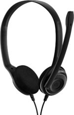 EPOS PC 8 USB A On-Ear Stereo Wired Headset with Microphone, Wired Headphones, Inline Volume Control, Mute Function, Noise-Canceling Microphone, for Laptop, PC, Mac - Online Calls, Teaching - Image 2