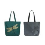 Eco Right Large Canvas Tote Bag for Women, Tote Handbags for Women with Zipper & Inner Pocket for College, Shopping, Office - Image 2