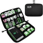Electronics Accessories Organizer Bag,Portable Phone Accessories Storage Carrying Travel Case Bag, Headphone Earphone Cable Organizer Bag Cable Organizer for Power Bank and Memory Card - Image 2