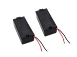 Electronicspices (Pack of 2) 9V Battery Holder with ON Off Switch Black Cover Lead Wires 9V Battery holder - Image 2