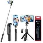 Elfora Bluetooth Selfie Stick Tripod Stand with 360 Degree Adjustable Compatible for iPhone and Android Smartphones, Perfect for Capturing Stunning Photos, Vlog and Photoshoot 90cm (Black) - Image 2
