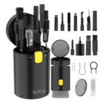 Elfora Electronic 20 in 1 Cleaning Kit| Multifunction Tool Kit with Screen Cleaning Cloth, Brush, Key Puller, Spray Bottle| Cleaner Kit for PC, Laptop, iPhone, iPad, MacBook, Airpod & Keyboard(Black) - Image 2