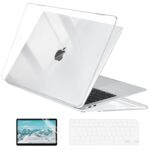 EooCoo Case Compatible for MacBook Air 13.3 inch M1 2021-2018 Release,A2337 A2179 A1932 with Retina Display Touch ID,M1 Air 13 Plastic Hard Shell Cover&TPU Keyboard Skin&Screen Protector-Crystal Clear - Image 2