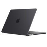 EooCoo Case Compatible for New Apple MacBook Air 13.6 inch M4 A3240 M3 A3113 M2 A2681 with Touch ID,2026 2025 2024 2022,M2 M3 M4 Air 13'' Laptop Protective Plastic Hard Shell Cover,Matte Surface,Black - Image 2