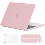 EooCoo Hard Shell Case Compatible for Apple MacBook Air 13.6 inch 2026 2025 2024 2022 M4 A3240 M3 A3113 M2 A2681 with Touch ID,Mac Laptop Case Cover & Keyboard Skin Cover & Screen Protector-Matte Pink - Image 2