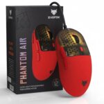 EvoFox Phantom Air Ultra Lightweight Gaming Mouse | Upto 1000Hz Polling Rate, 7000 FPS, 12800 DPI | Honeycomb RGB Lighting | Fully Programmable with Windows Software & On-Board Memory | Red - Image 2