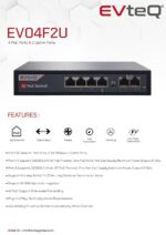 EvteQ EV-04F-2U 4 PoE Ports + 2 Uplink Ports Gigabit Network Switch | 802.3af/at | AI Watchdog | VLAN | 250m Extend Mode | Metal Housing | Plug & Play - Image 2