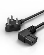 FEDUS 1.8 Meter 90 Degree L Shape 3 Pin Computer Power Cable Cord for Desktops, PC, Printers/Monitor - SMPS IEC Mains Cable Black - Image 2