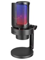 FIFINE AmpliGame Gaming Microphone, USB PC Mic for Streaming, Podcasts, Recording, Condenser Computer Desktop Mic on Mac/PS4/PS5, with RGB Control, Mute Touch, Headphone Jack, Pop Filter, Stand-A8 - Image 2