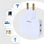 FKU 3 Plug Socket | 3-in-1 Rotating and Foldable Wall Plug Adapter | Smart Sleek and Ultra Thin 180 Degree Wall Socket | Space-Saving Smart Multiplug Power Socket Behind The Sofa, Bed (2) - Image 2