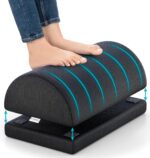 FOVERA Foot Rest for Office Desk High Resilience Foam Under Desk Pillow - 4 Inch & 6 Inch Adjustable Foot Rest for Office, Home | Keeps Legs Relaxed While Working (Mesh Black) - Image 2